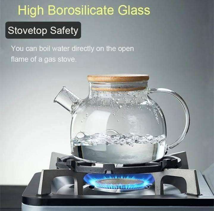 Heat resistant glass coffee kettle