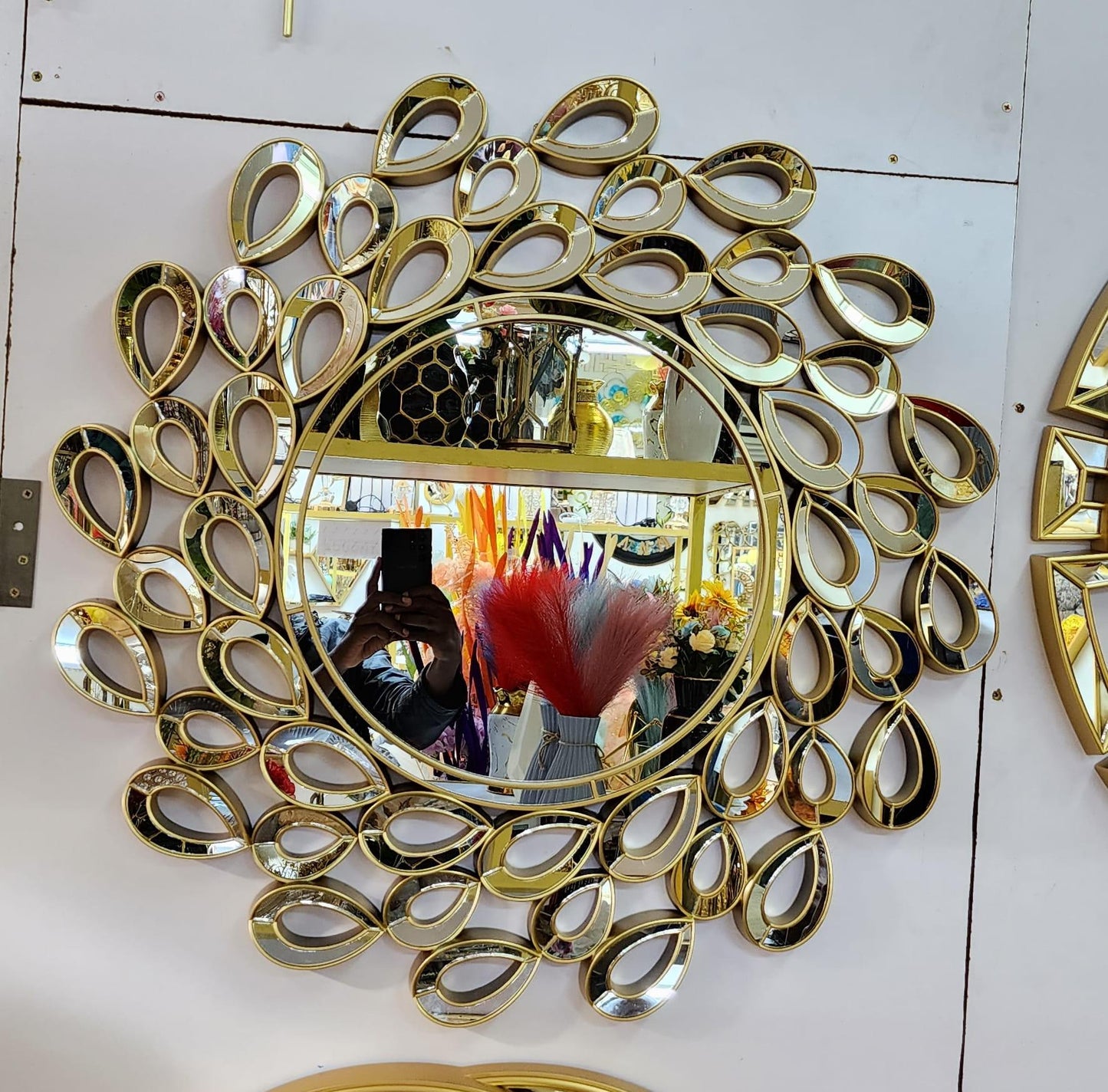 Gold Petal Decorative Mirror