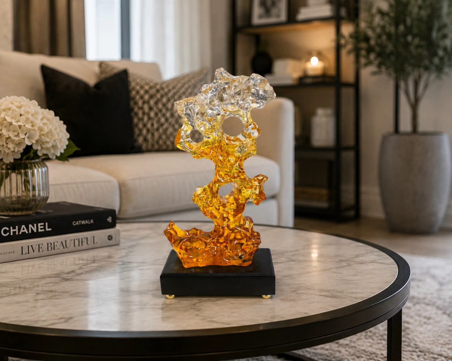 Irregular resin decor