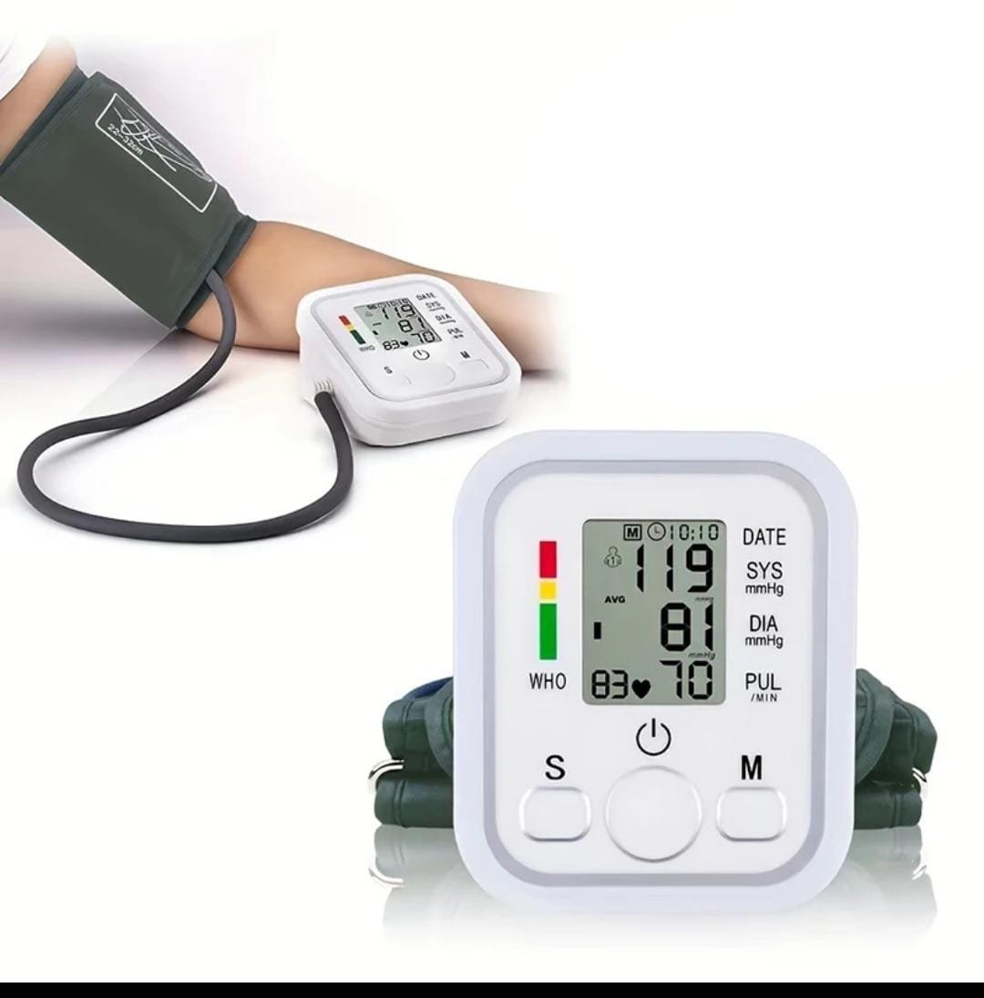 Automatic Digital ARM Blood Pressure Monitor Tensiometer Heart Rate Pulse Meter BP Monitor.