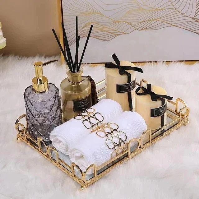 Rectangle Glass Mirror Tray