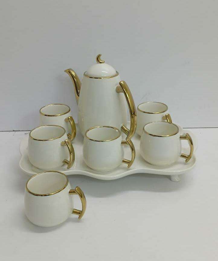 Tea set with kettle and tray