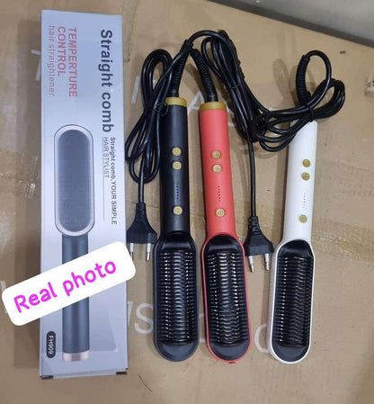 Electric hair straightener brush