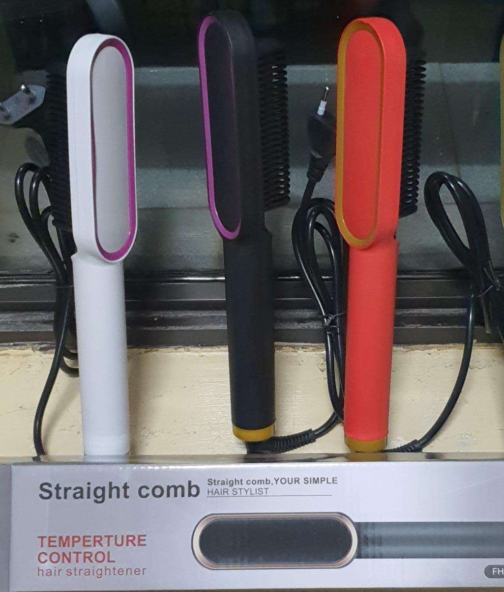 Electric hair straightener brush