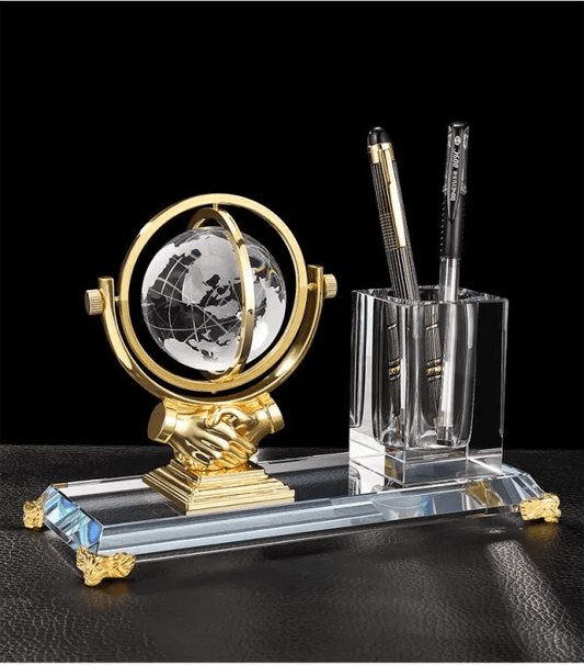 Crystal global executive pen holder