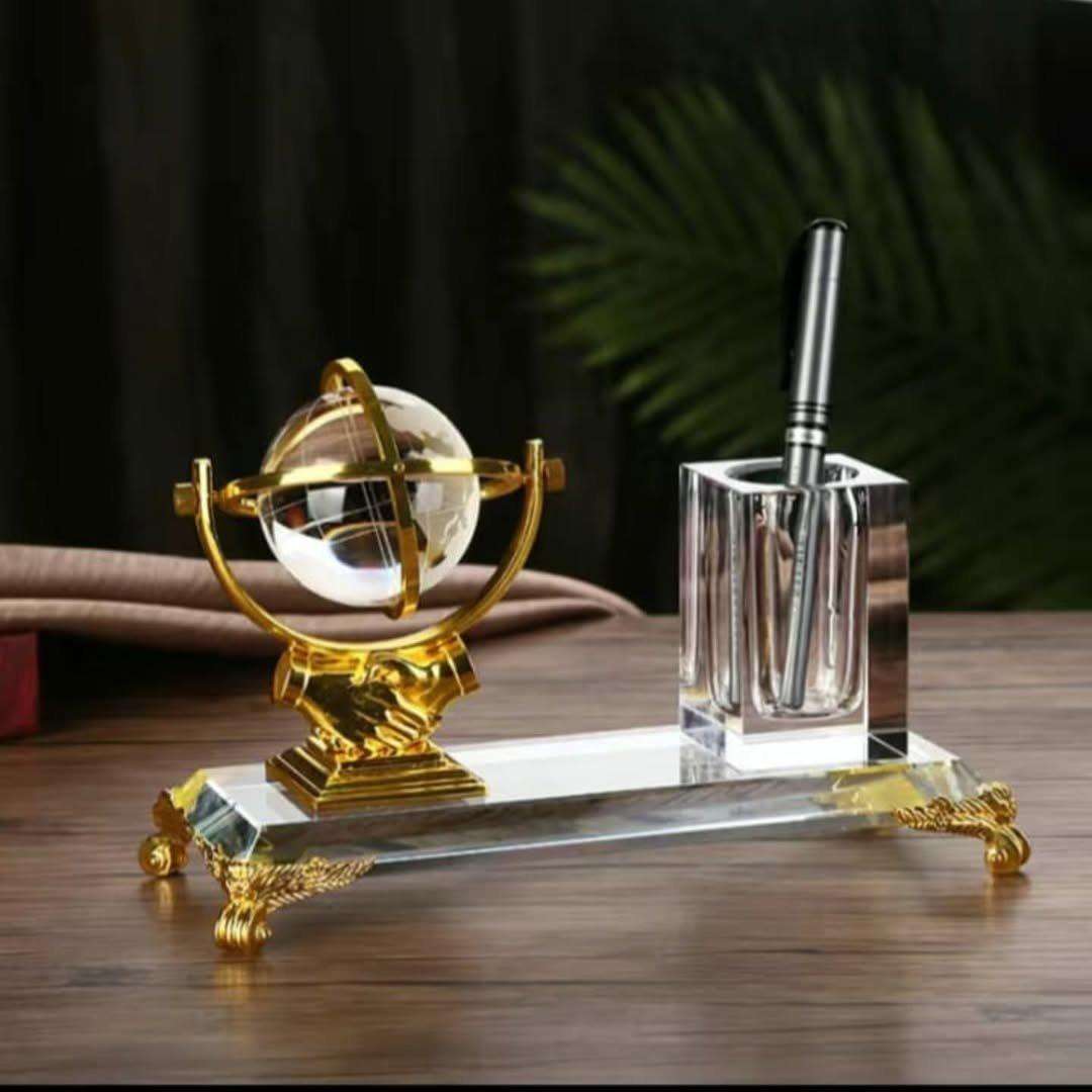 Crystal global executive pen holder