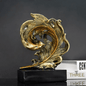 Resin Figurine Crafts Feather Statue for Desktop