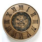 Vintage clock with moving gears