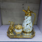 flask, sugar dish, tray, tea spoon