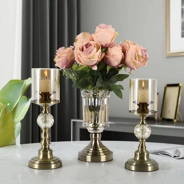 Vase With Candle Holder Set