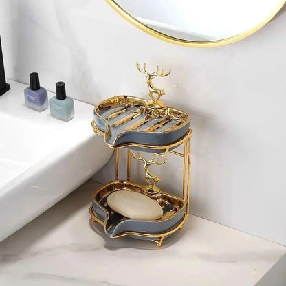 Nordic Double Ceramic Soap Holder