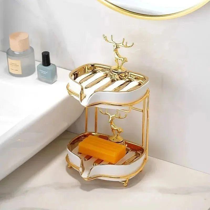 Nordic Double Ceramic Soap Holder