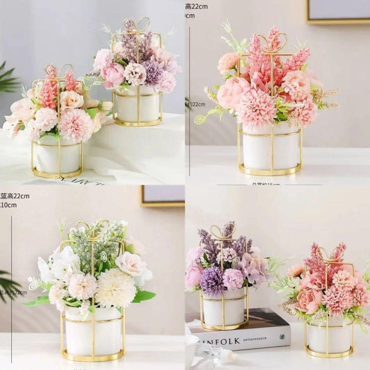 Artificial Flower Pot Set