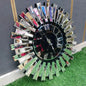 Sunburst Roman Mirrored Decorative Wall Clock