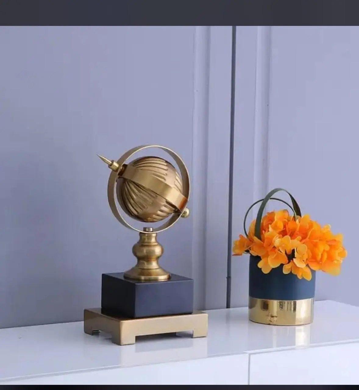 European Luxury Metal Globe Ornament