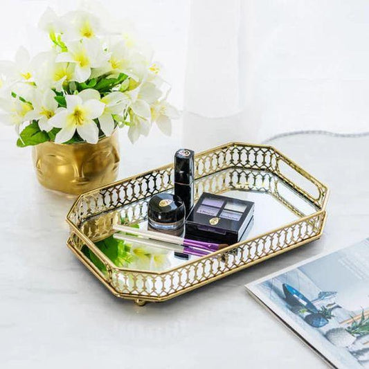 Rectangular Vintage Vanity Mirror Tray