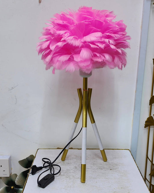 Tripod Feather Lamp