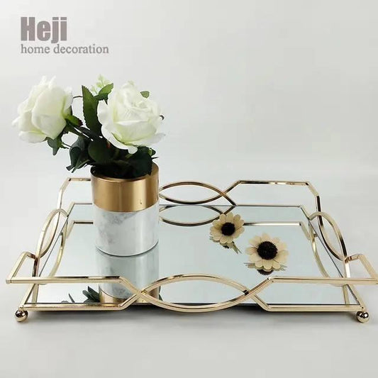 glass tray, decor tray