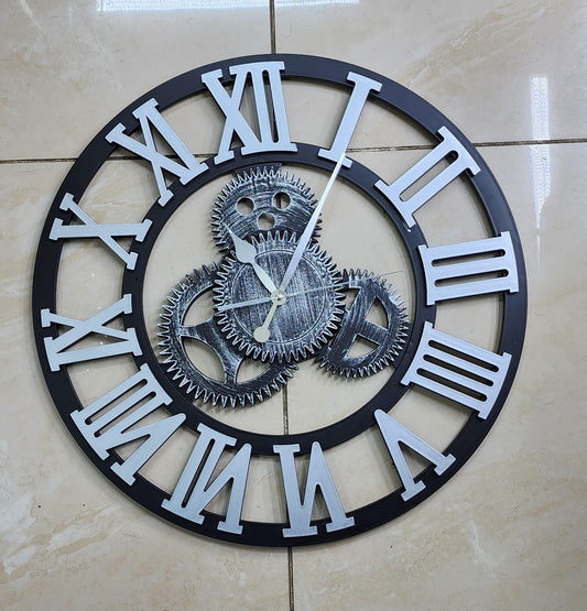 Wall clock, roman clock, wall decor, decorative wall clock