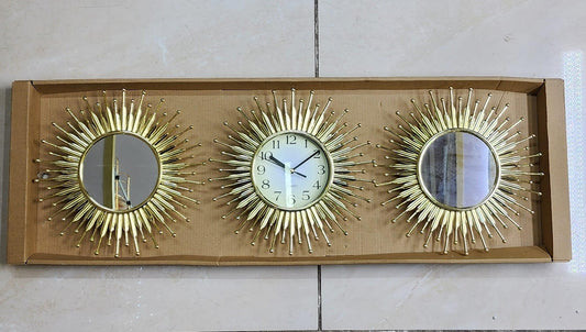 Wall decor set, wall clock, mirror