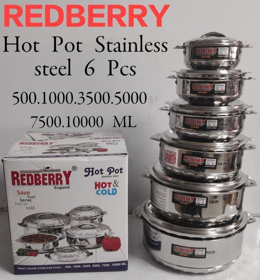 Redberry Heavy Gauge Stainless Steel Hotpot Set(6pcs)