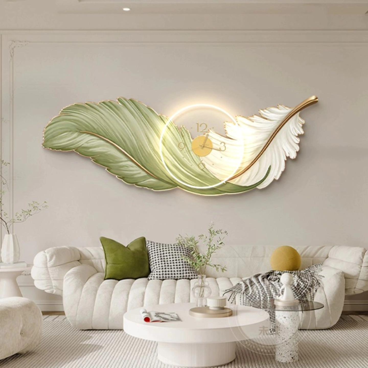 wall clock, feather clock