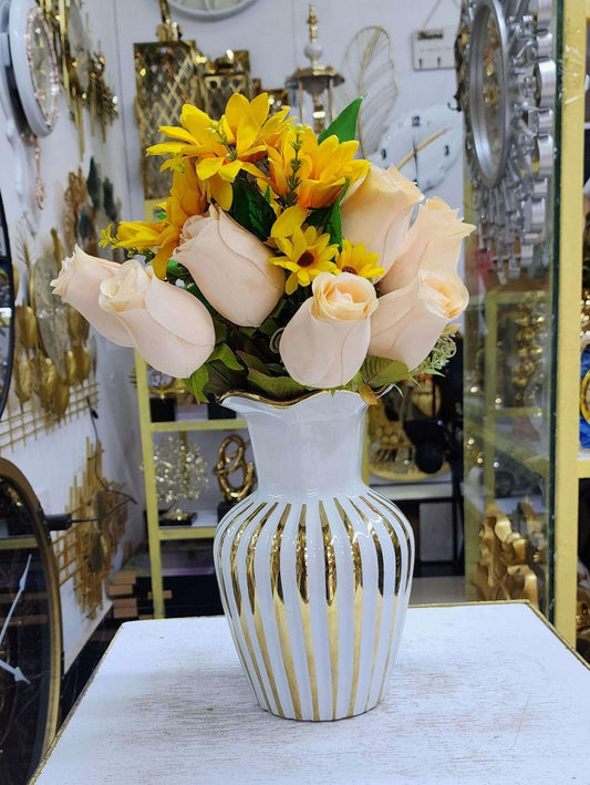 White and Gold Vase