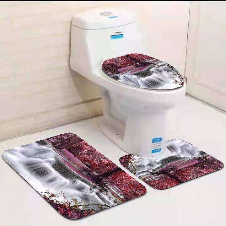 3 pcs bathroom mats set