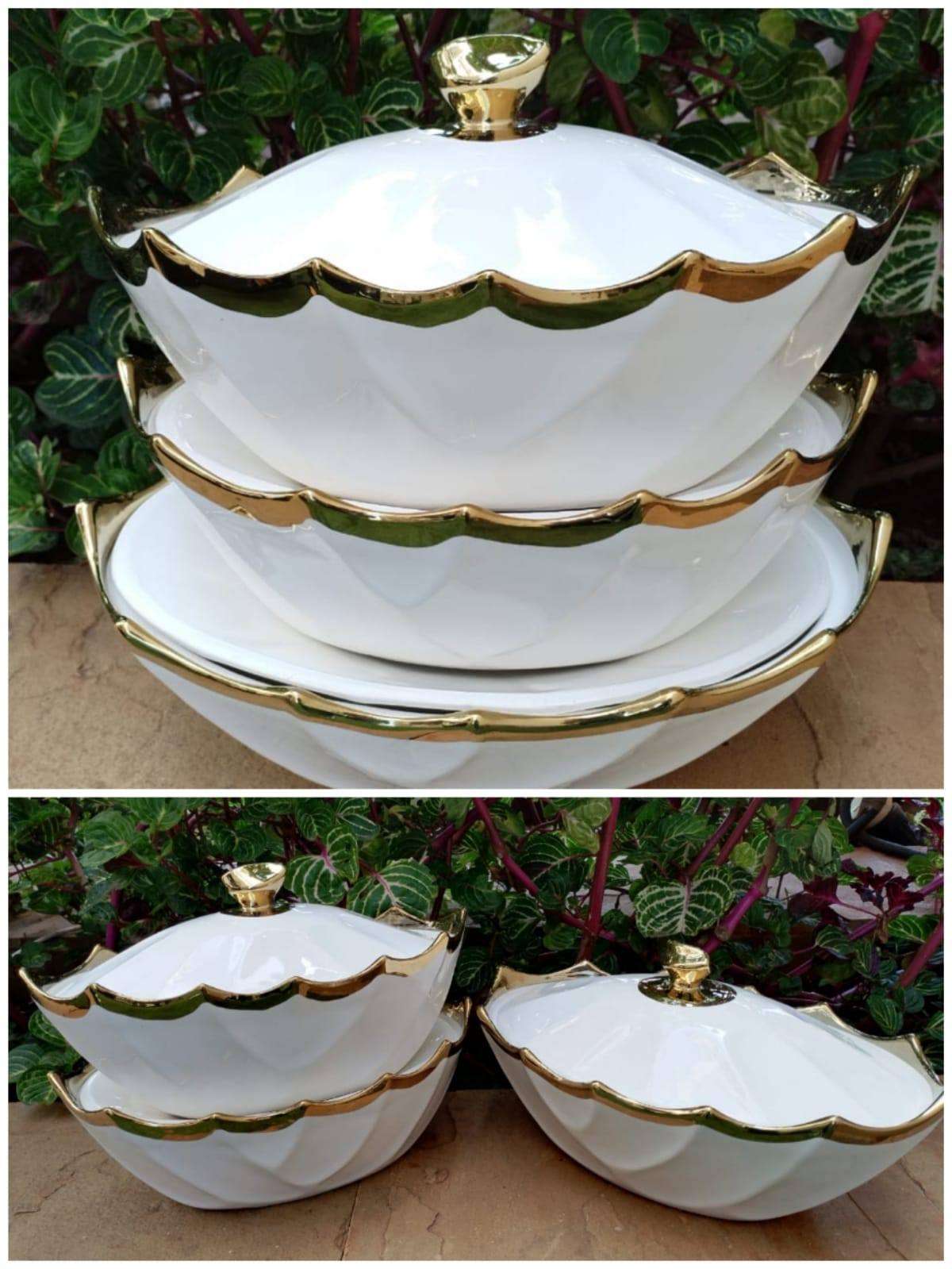 3 pcs ceramic serving bowls