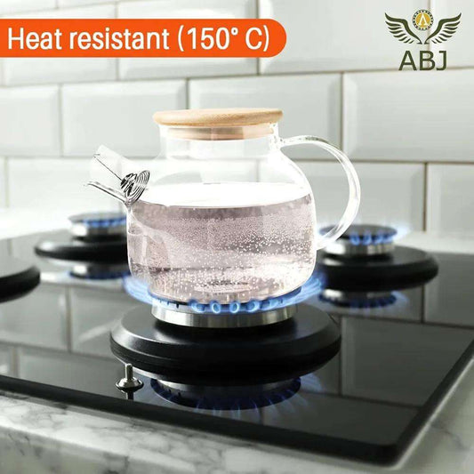 Heat resistant glass kettle for coffee, tea