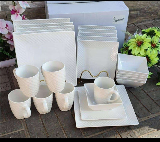 24 pcs square dinner set