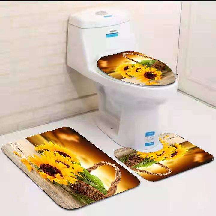 3 pcs bathroom mat set