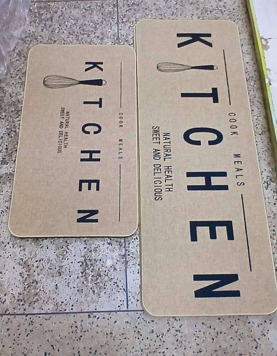 2 pcs rubber base anti slip kitchen mats