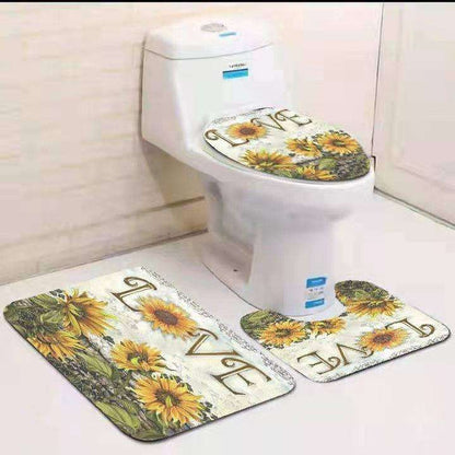 3 pcs bathroom mats set