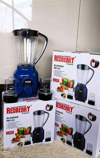 Redberry 3 In 1 Blender,grinder And Mincer 1.5LTRS