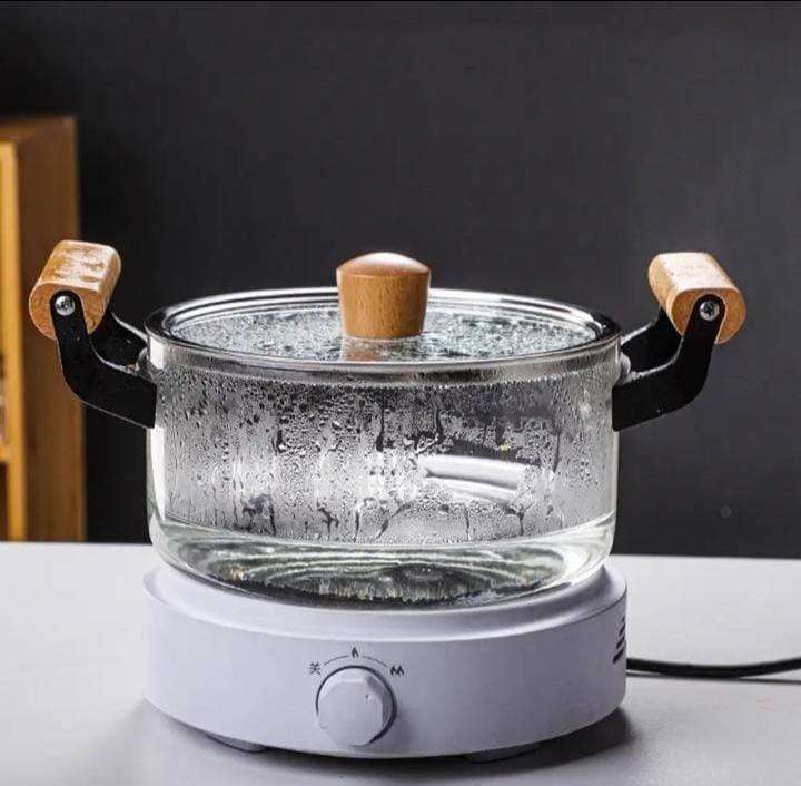 3.5 litres heat resistant glass cooking  pot