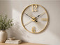 Gold metallic wall clock