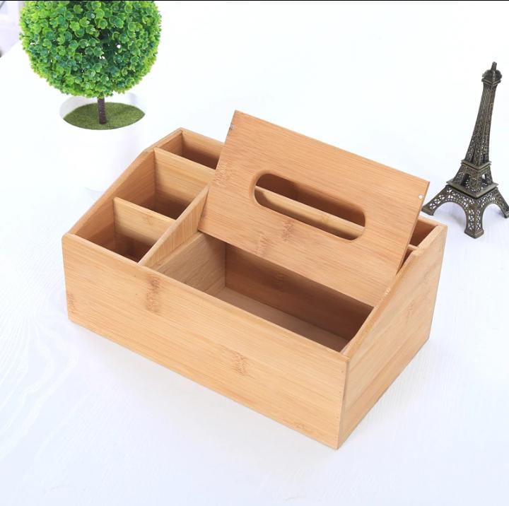 3 in 1 bamboo serviette box