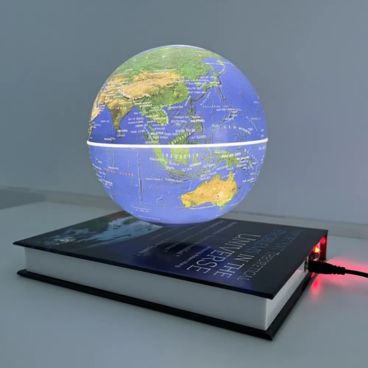 Levitating, floating globe for office and home decor