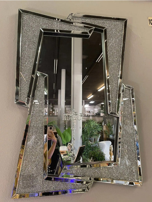 Big 120cm by 80 cm Crystal glass decorative mirror