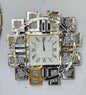 Silver Crystal Mirrored Decorative Wall Clock