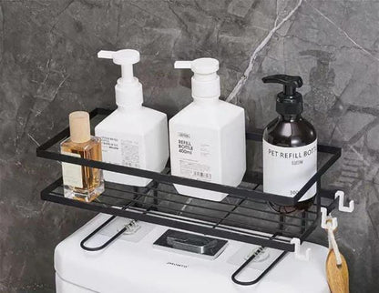 Wall Mounted Bathroom Organizers and Storage Behind and Above the Toilet Shelf Rack organizer