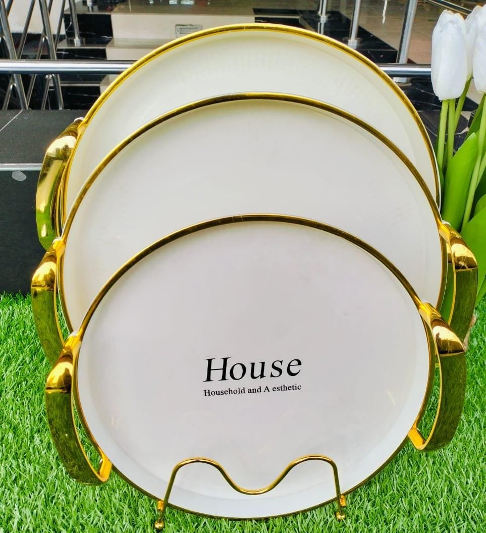 3pcs elegant plastic trays