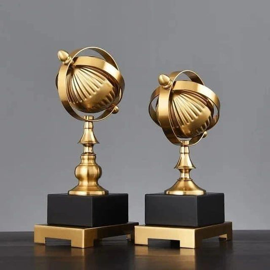 European Luxury Metal Globe Ornament
