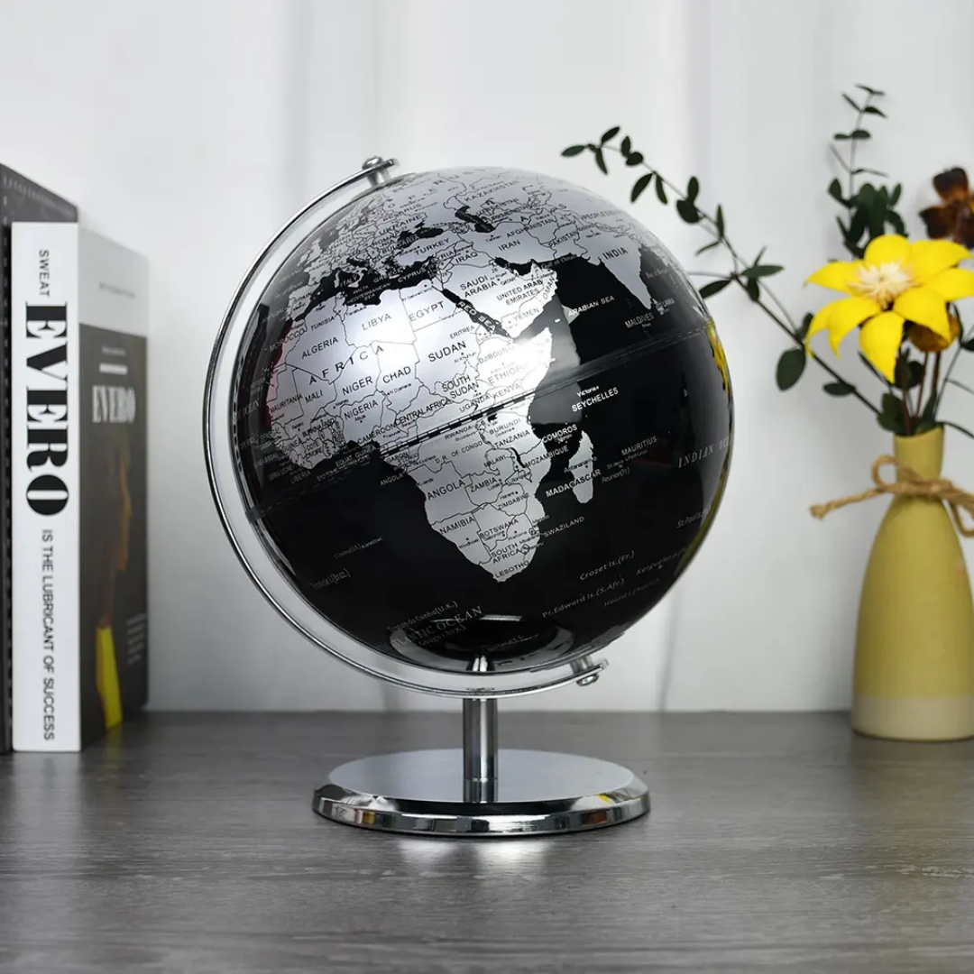 Retro World Globe Decoration Terrestrial Globe World Map Globe Modern Home Decor Geography Education Office Desk Accessories