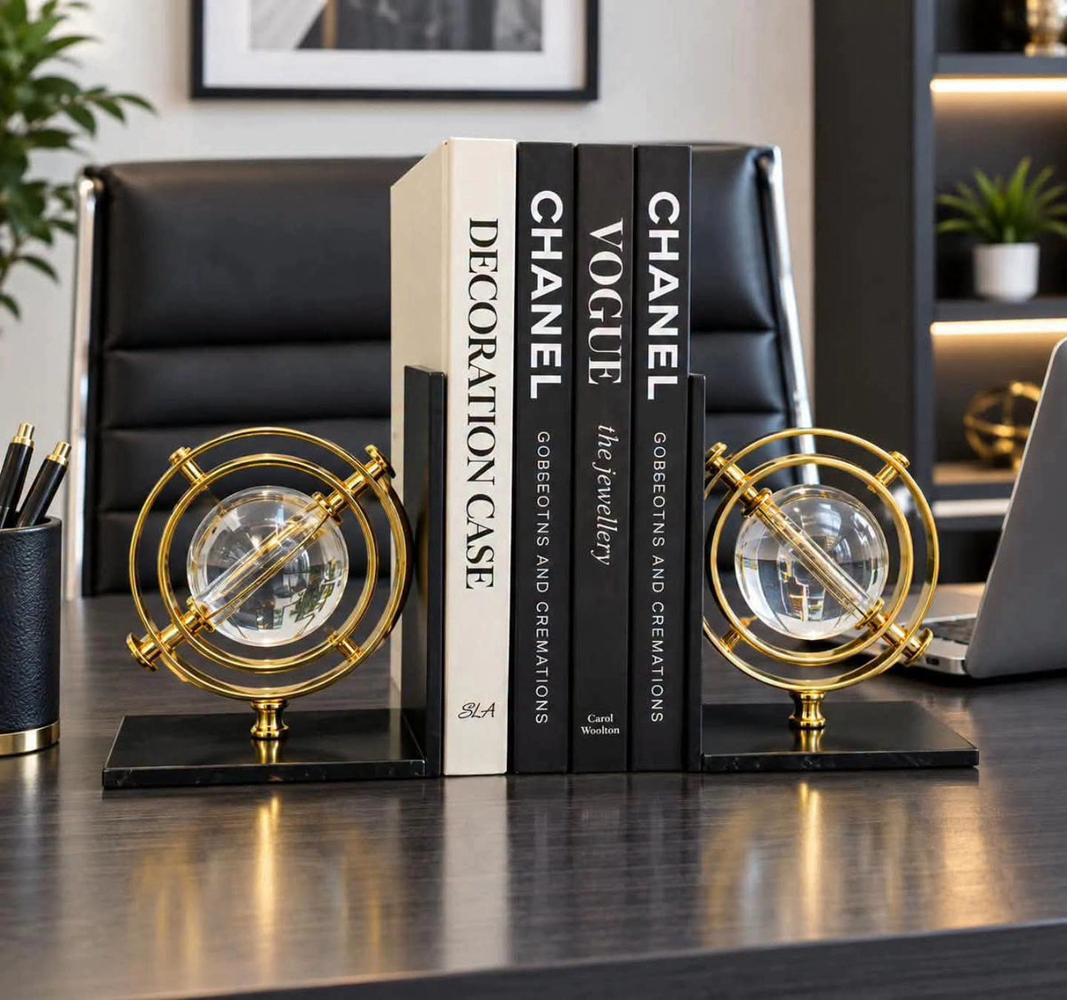 Crystal bookends