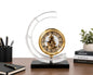 Crescent Crystal glass clock