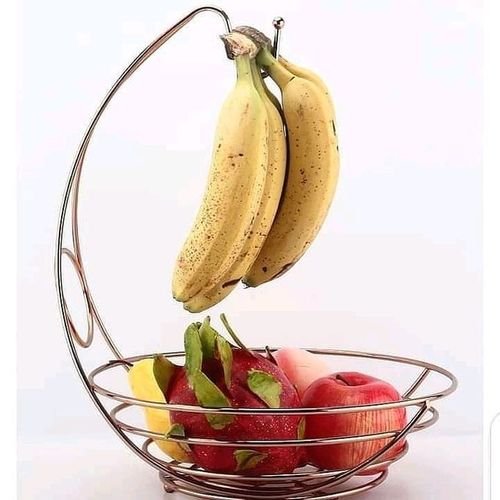 Fruit Basket Holder Fruit Rack With Banana Hanger