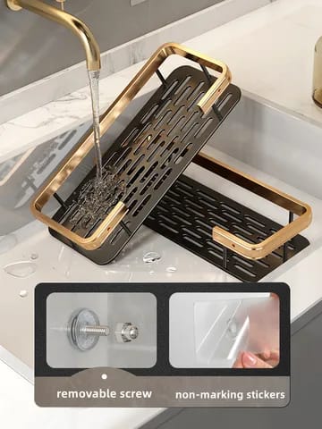 Luxury Metal Bathroom Shelf Organizer Cosmetic organizer/Toothbrush Holder Shelf