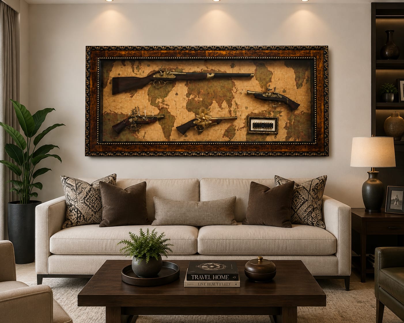 Big antique gun wall art( 122 by 57 cm)